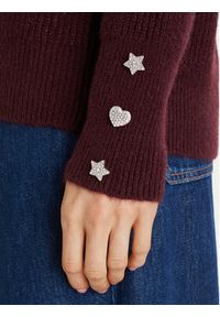 Morgan Sweter 252-MSTAR Bordowy Regular Fit. Kolor: czerwony. Materiał: syntetyk #2