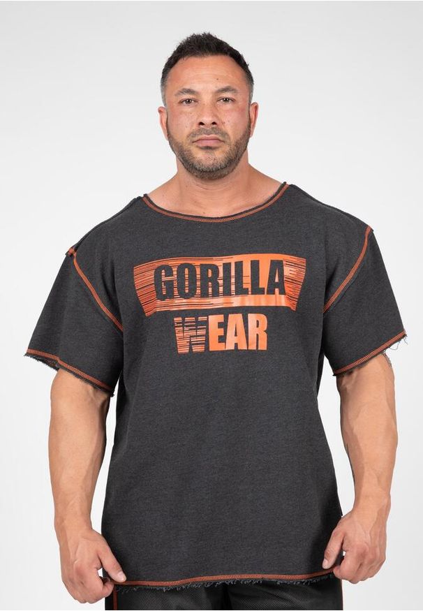 GORILLA WEAR - Wallace Top do ćwiczeń - Szary/Pomarańczowy. Kolor: pomarańczowy, wielokolorowy, szary. Sport: fitness
