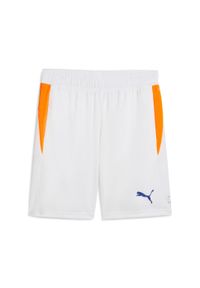 Puma - Męskie szorty treningowe do padla INDIVIDUAL PUMA. Kolor: wielokolorowy, pomarańczowy, żółty, biały, niebieski