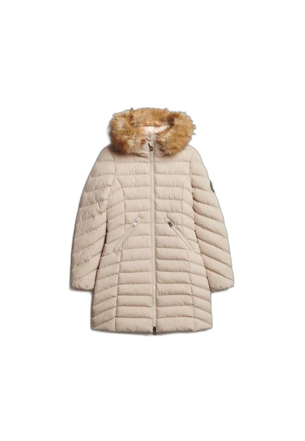 Parka dla kobiet Superdry Fuji. Kolor: szary. Sezon: zima