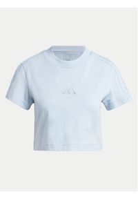 Adidas - adidas T-Shirt ALL SZN 3-Stripes IY6846 Niebieski Slim Fit. Kolor: niebieski. Materiał: bawełna #5