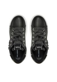 Karl Lagerfeld - KARL LAGERFELD Sneakersy Kreeper Lo KL42376A Czarny. Kolor: czarny. Materiał: skóra #6