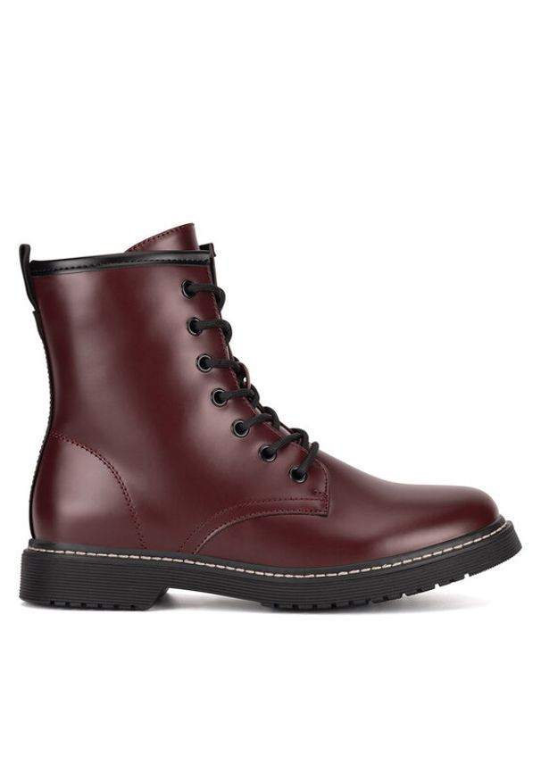 Jenny Fairy Trzewiki WS2696-02 Bordowy. Kolor: czerwony. Materiał: skóra