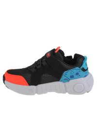 skechers - Buty do chodzenia dla dzieci Skechers Gametronix. Zapięcie: rzepy. Kolor: czarny, biały, wielokolorowy. Materiał: tkanina, materiał, guma, syntetyk. Szerokość cholewki: normalna. Sport: turystyka piesza