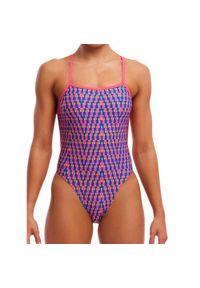 FUNKITA - Damski strój do pływania Funkita Daily Steps - High Leg. Kolor: wielokolorowy, fioletowy