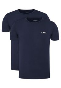 Emporio Armani Underwear Komplet 2 t-shirtów EM001849 AF14131 MB143 Granatowy Fitted Fit. Kolor: niebieski. Materiał: bawełna