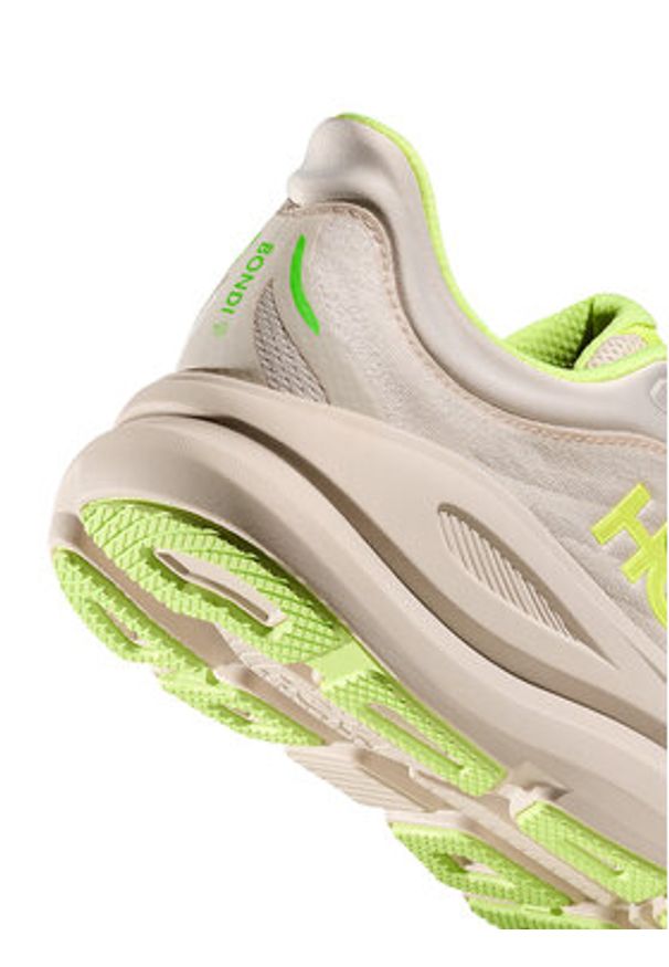 HOKA - Hoka Buty do biegania Bondi 9 1162011 Beżowy. Kolor: beżowy. Materiał: materiał