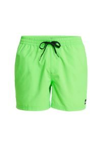 Quiksilver - Szorty kąpielowe dla Mężczyzn EVERYDAY SOLID VOLLEY 15". Kolor: zielony. Materiał: poliester, materiał. Styl: sportowy #1