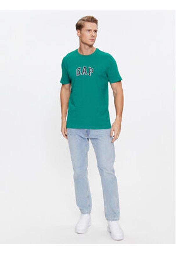 GAP - Gap T-Shirt 570044-04 Zielony Regular Fit. Kolor: zielony. Materiał: bawełna