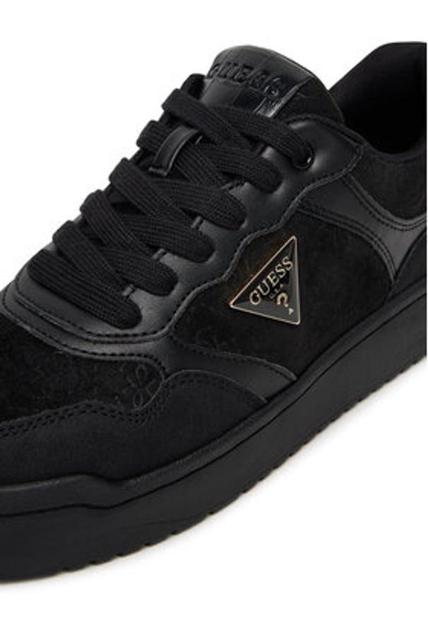 Guess Sneakersy FLFMR9 ELE12 Czarny. Kolor: czarny. Materiał: skóra