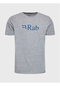 Rab T-Shirt Stance Logo QCB-08-GYM Szary Regular Fit. Kolor: szary. Materiał: bawełna