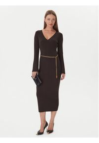 MICHAEL Michael Kors Sukienka dzianinowa MF5835G4VR Brązowy Slim Fit. Kolor: brązowy. Materiał: wełna #3