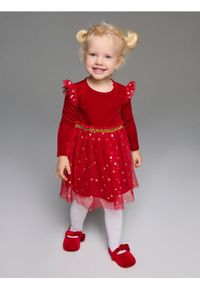 Sinsay - Elegancka sukienka babydoll - czerwony. Kolor: czerwony