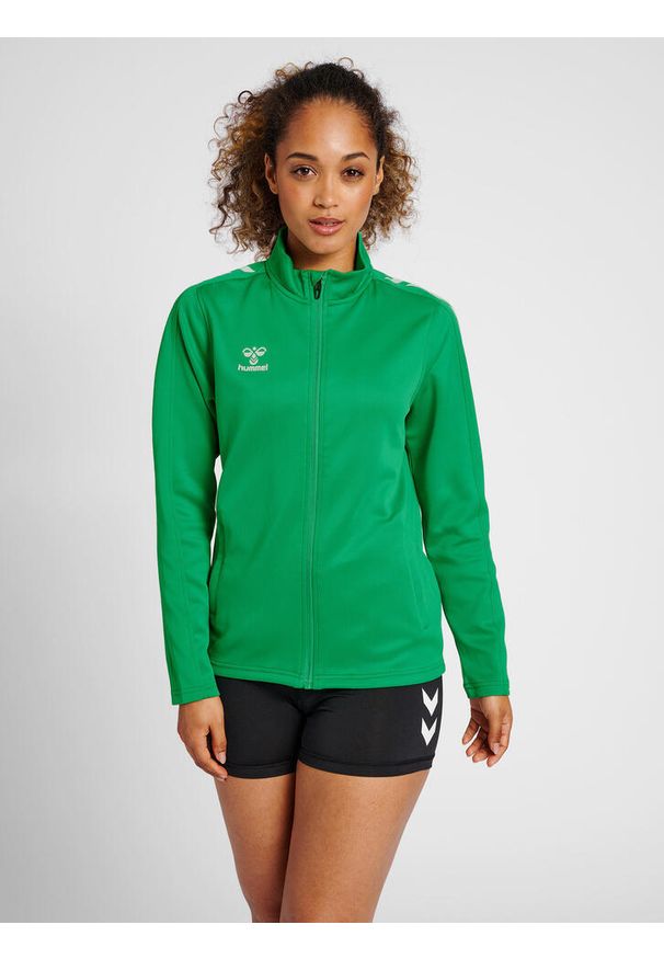 Bluza sportowa damska Hummel half zip Core XK. Kolor: zielony. Materiał: dresówka