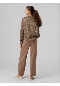 Vero Moda Spodnie materiałowe 10296830 Brązowy Relaxed Fit. Kolor: brązowy. Materiał: syntetyk