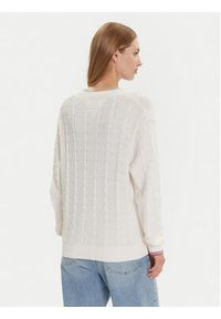 Tommy Jeans Kardigan Cable DW0DW21681 Écru Relaxed Fit. Materiał: bawełna #3