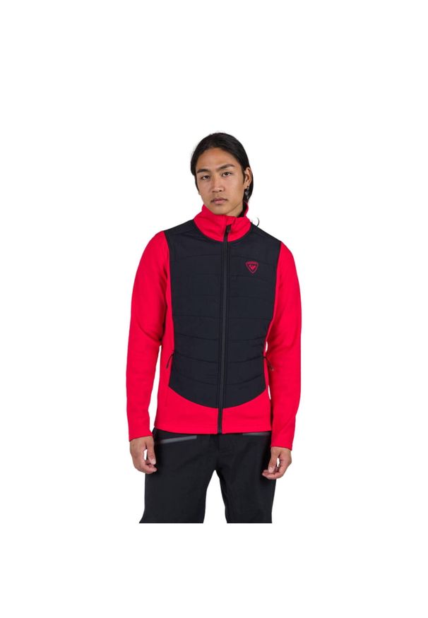 Bluza Rossignol męska Classique Hybrid Clim FZ czerwona. Kolor: czerwony. Sezon: zima. Sport: narciarstwo