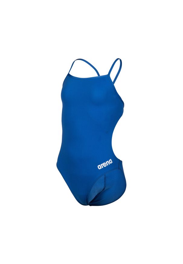 Dziewczęcy jednoczęściowy kostium kąpielowy Arena Team Challenge Solid. Kolor: wielokolorowy, niebieski, biały