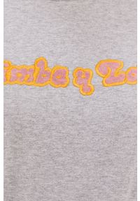 Bimba y Lola - BIMBA Y LOLA - T-shirt. Okazja: na co dzień. Kolor: szary. Materiał: bawełna, dzianina. Wzór: aplikacja. Styl: casual #5