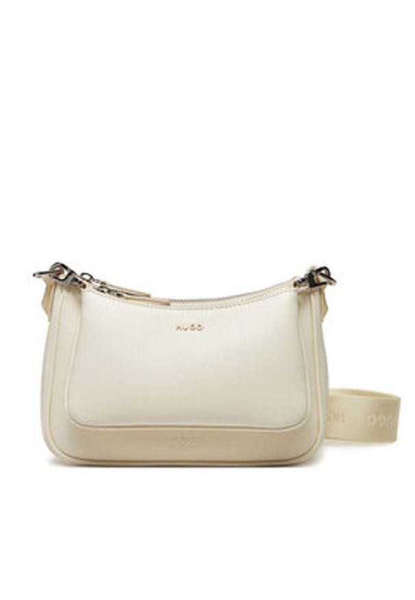 Hugo - HUGO Torebka Bel 2.0 50547065 Écru. Kolor: kremowy. Materiał: skórzane