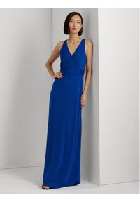 Lauren Ralph Lauren Sukienka wieczorowa 253903052001 Niebieski Slim Fit. Kolor: niebieski. Styl: wizytowy