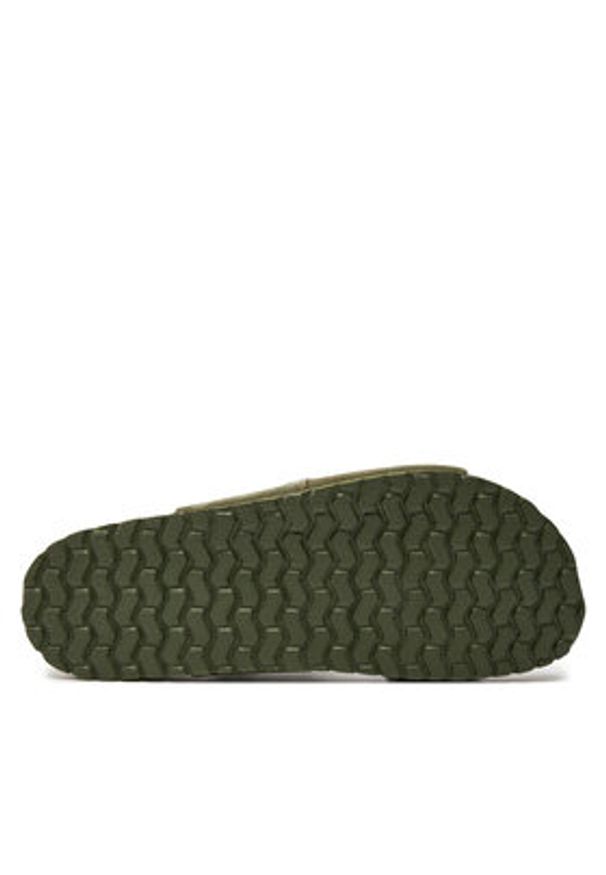Jack & Jones - Jack&Jones Klapki Louis 12231428 Khaki. Kolor: brązowy. Materiał: skóra