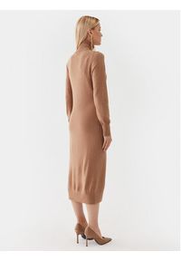 MICHAEL Michael Kors Sukienka dzianinowa MU2813ECSN Beżowy Regular Fit. Kolor: beżowy. Materiał: wełna #4
