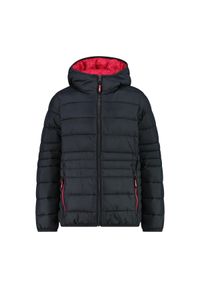 Kurtka puchowa z odpinanym kapturem dla dziewczynki CMP. Kolor: szary, wielokolorowy, brązowy. Materiał: puch. Sezon: zima #1