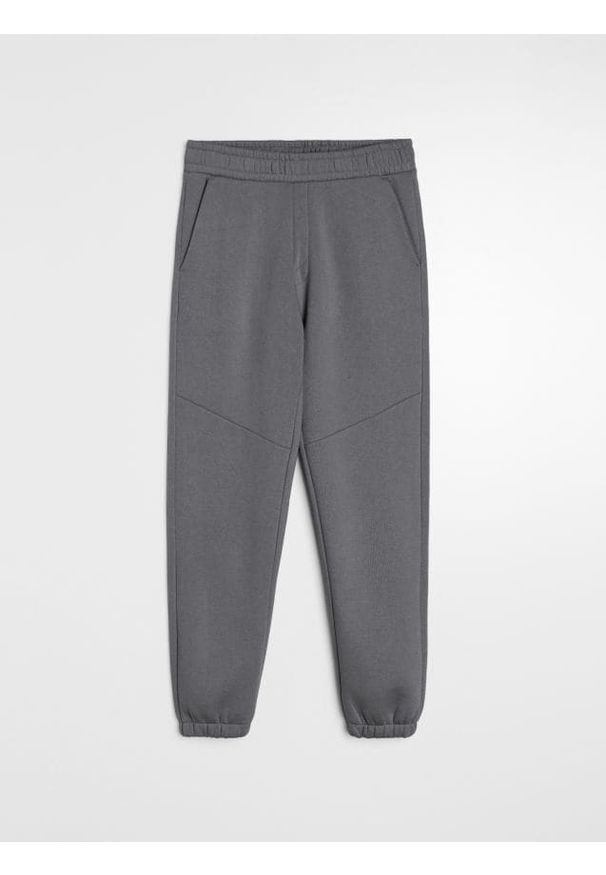 Sinsay - Spodnie dresowe regular fit - szary. Kolor: szary. Materiał: dresówka
