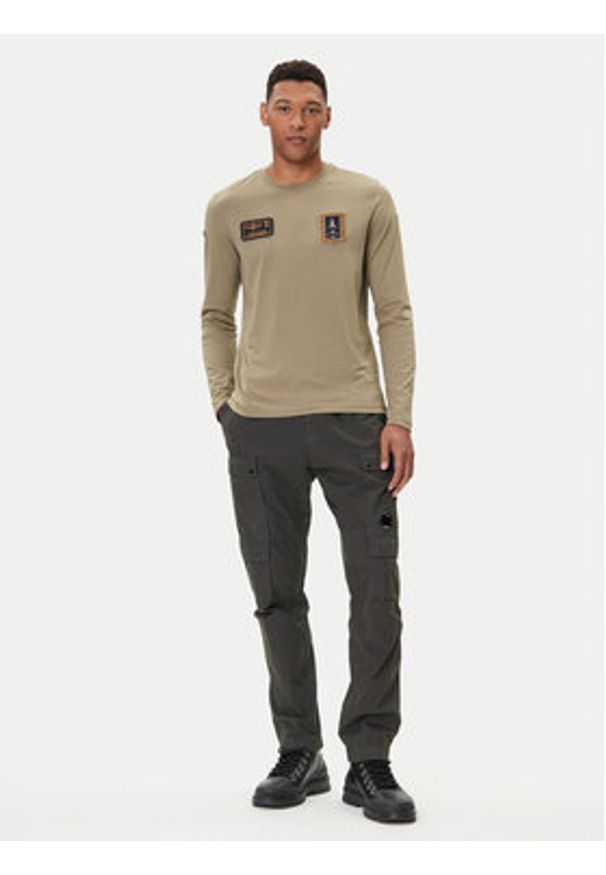 Aeronautica Militare Longsleeve 252TS2488UJ00710 Khaki Regular Fit. Kolor: brązowy. Materiał: bawełna. Długość rękawa: długi rękaw