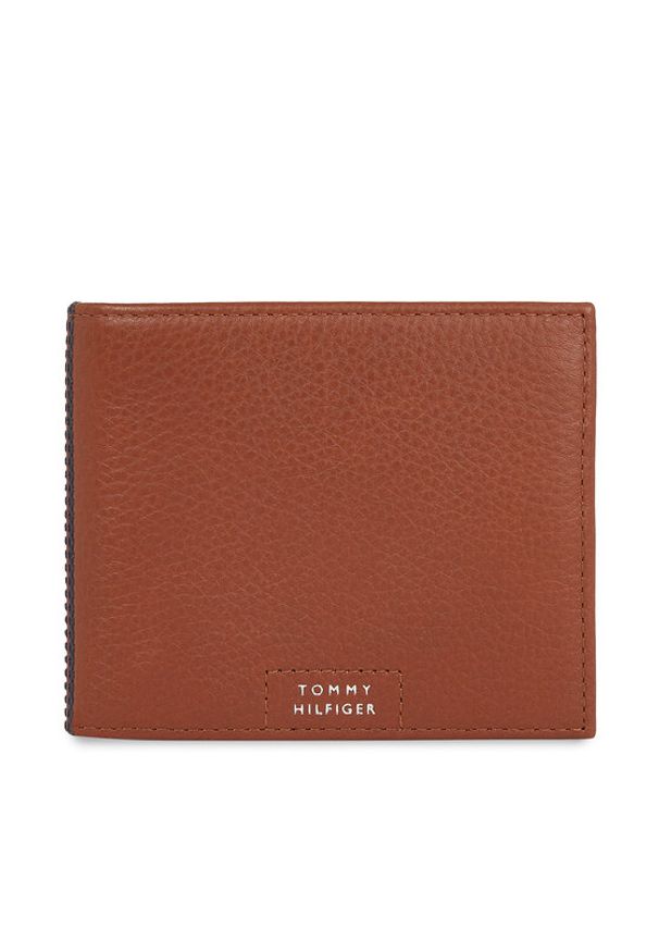 TOMMY HILFIGER - Tommy Hilfiger Duży Portfel Męski Th Prem Leather Flap & Coin AM0AM12189 Brązowy. Kolor: brązowy. Materiał: skóra