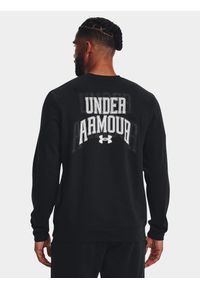 Under Armour - Bluza fitness męska UNDER ARMOUR Rival Terry Graphic Crew. Kolor: czarny. Sport: fitness