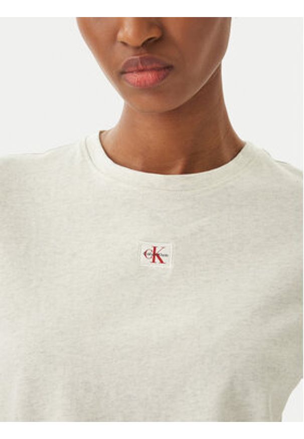 Calvin Klein Jeans T-Shirt LV047F227G Szary Classic Fit. Kolor: szary. Materiał: bawełna