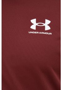 Under Armour bluza treningowa Pique męska kolor brązowy gładka. Kolor: brązowy. Materiał: materiał. Wzór: gładki #3