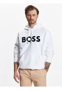 BOSS - Boss Bluza 50485316 Biały Oversize. Kolor: biały. Materiał: bawełna #1