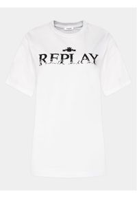 Replay T-Shirt W3698P.000.23608P Biały Regular Fit. Kolor: biały. Materiał: bawełna