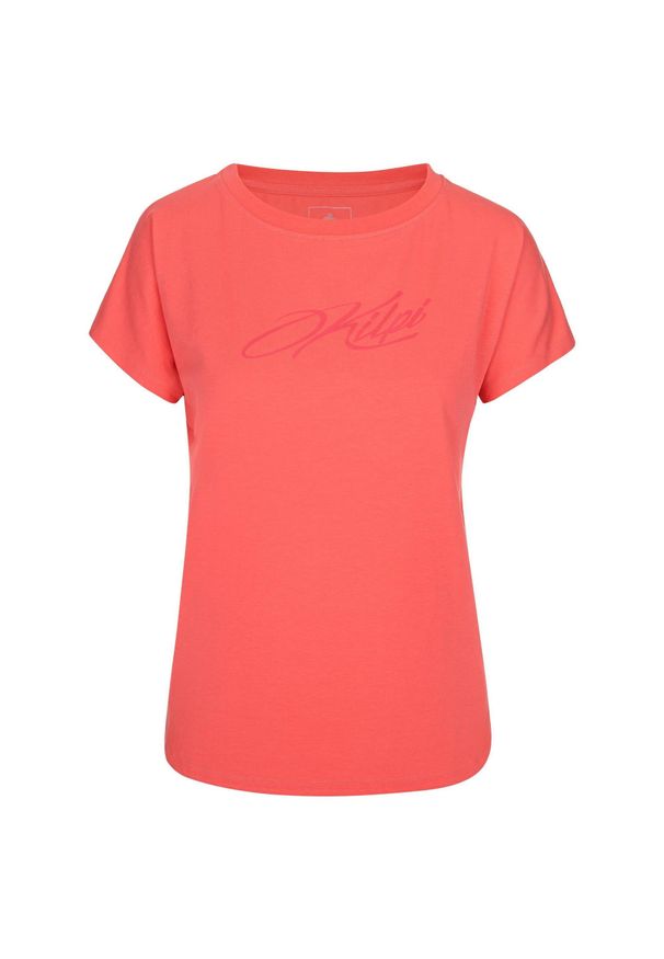 Damski bawełniany t-shirt Kilpi NELLIM-W. Kolor: różowy. Materiał: bawełna