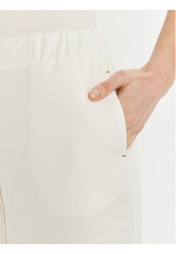 Max Mara Leisure Spódnica Otto 2516771017 Biały Regular Fit. Kolor: biały. Materiał: bawełna