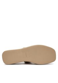 Calvin Klein Klapki Flatform Sndl Webbing HW0HW02878 Beżowy. Kolor: beżowy. Materiał: materiał #3