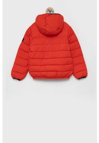 Calvin Klein Jeans Kurtka dziecięca IB0IB00957.4890 kolor czerwony. Okazja: na co dzień. Typ kołnierza: kaptur. Kolor: czerwony. Styl: casual #3