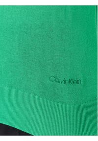 Calvin Klein Sweter LV044A307G Zielony Regular Fit. Kolor: zielony. Materiał: wiskoza #4