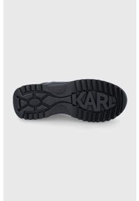 Karl Lagerfeld Buty Quest KL61539.000 damskie kolor czarny na platformie. Nosek buta: okrągły. Zapięcie: sznurówki. Kolor: czarny. Materiał: skóra. Obcas: na platformie #5