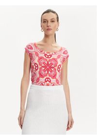 Luisa Spagnoli Bluzka Crotone 58243 Różowy Regular Fit. Kolor: różowy. Materiał: syntetyk, wiskoza