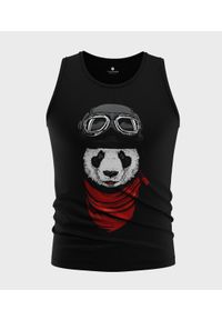 MegaKoszulki - Koszulka męska bez rękawów Panda pilot. Materiał: bawełna. Długość rękawa: bez rękawów #1