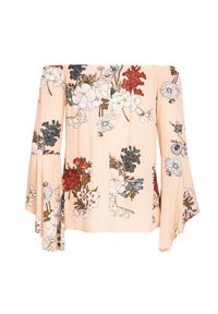 Born2be - Jasnoróżowa Bluzka Intuitively. Kolor: różowy. Wzór: kwiaty, nadruk #3