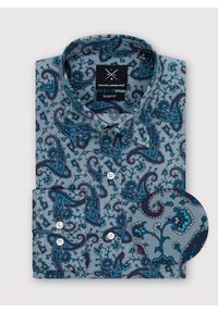 Pako Lorente - PAKO LORENTE – Koszula męska we wzór paisley P22WF-1X-029-S-S. Typ kołnierza: kołnierzyk klasyczny. Materiał: bawełna, elastan. Długość rękawa: długi rękaw. Długość: długie. Wzór: paisley. Styl: klasyczny #1