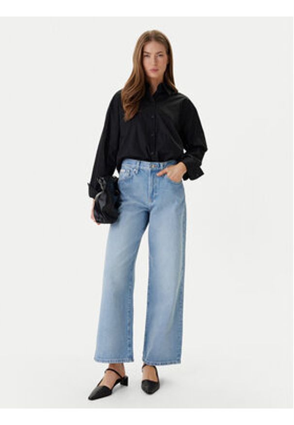 Calvin Klein Jeans Jeansy LV047F662G Niebieski Wide Leg. Kolor: niebieski