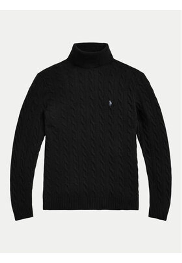 Polo Ralph Lauren Golf 710876836002 Czarny Regular Fit. Typ kołnierza: polo, golf. Kolor: czarny. Materiał: wełna