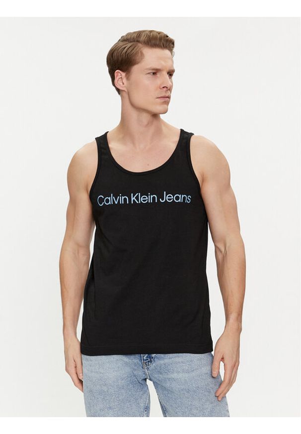 Calvin Klein Jeans Tank top Institutional Logo J30J323099 Czarny Regular Fit. Kolor: czarny. Materiał: bawełna