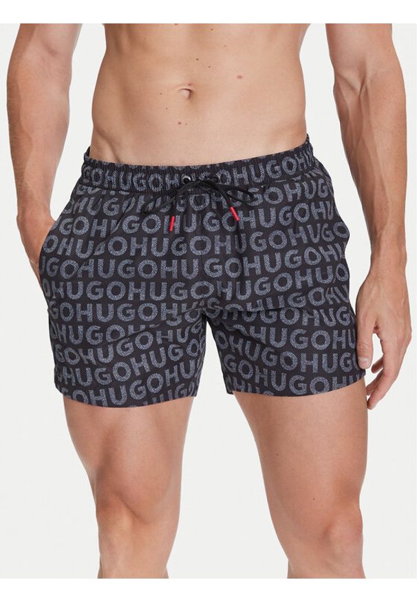 Hugo - HUGO Szorty kąpielowe Tortuga 50535412 Czarny Regular Fit. Kolor: czarny. Materiał: syntetyk
